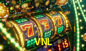 Escena dinámica inspirada en casino con iluminación VNL, cartas, fichas e íconos de juegos digitales en un espacio moderno de juegos.